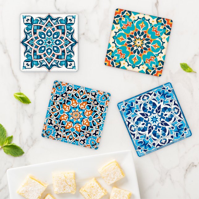 Arabic Tile  Coaster Set (In Situ)