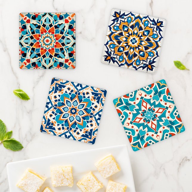 Arabic Tile  Coaster Set (In Situ)
