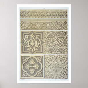 Arabic tile designs (colour litho) poster
