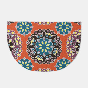 Arabic tile, vintage patchwork pattern. doormat