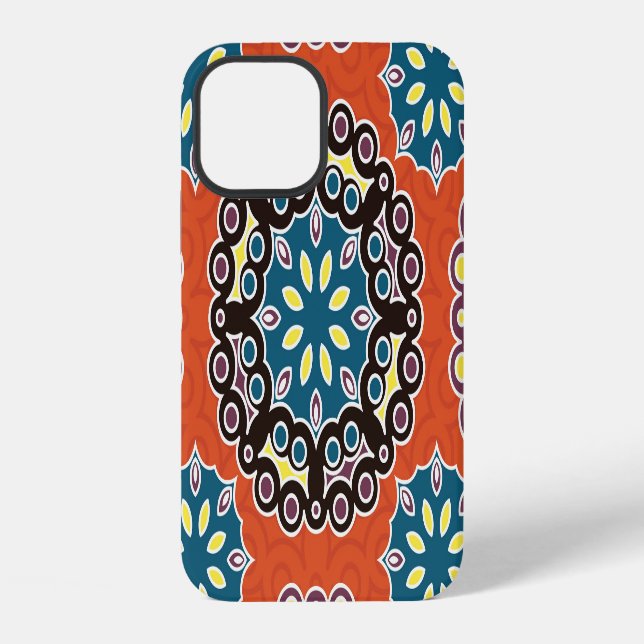 Arabic tile, vintage patchwork pattern. iphone case (Back)