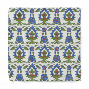 Arabic Traditional: Iznik Tile Seamless. Bandana