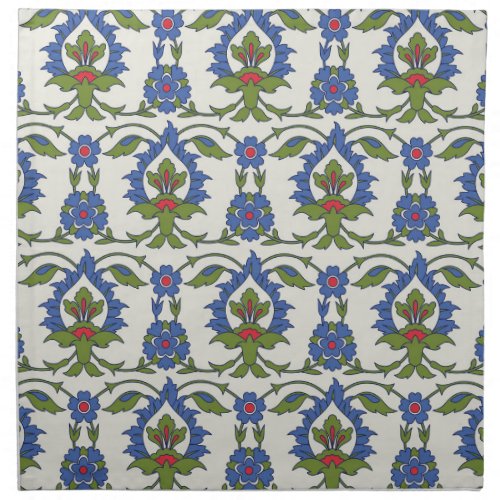 Arabic Traditional Iznik Tile Seamless Cloth Napkin