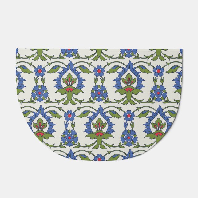 Arabic Traditional: Iznik Tile Seamless. Doormat (Front)