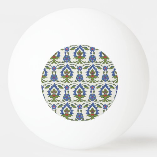 Arabic Traditional Iznik Tile Seamless Ping Pong Ball