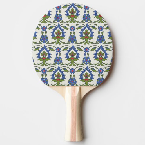 Arabic Traditional Iznik Tile Seamless Ping Pong Paddle