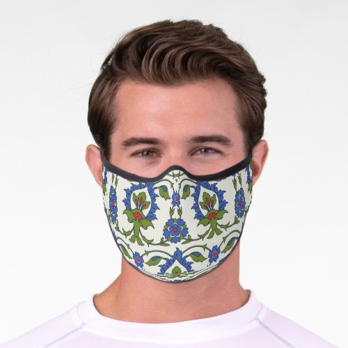Arabic Traditional Iznik Tile Seamless Premium Face Mask