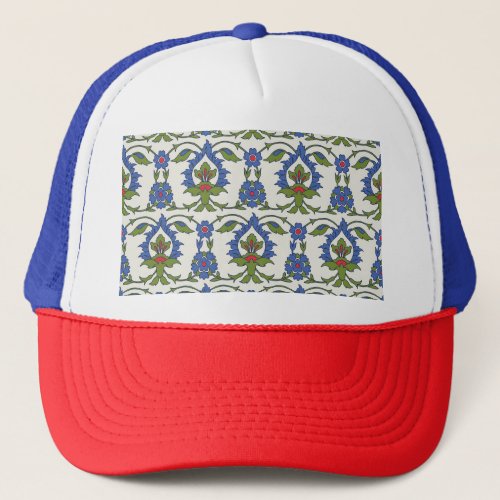 Arabic Traditional Iznik Tile Seamless Trucker Hat