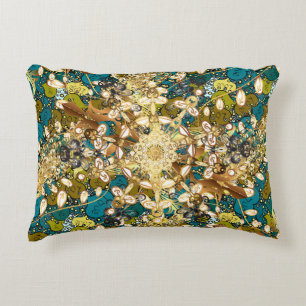 Arabic Vintage decorative ornament. Mandala patter Accent Pillow