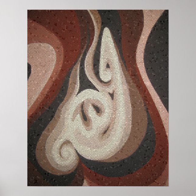 Arabic word (Allah) God in a mosaic finish Print (Front)