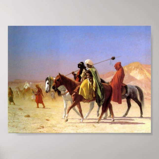 Arabs Crossing the Desert by Gerome Canvas Print (Front)