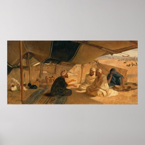 Arabs in the Desert 1871 Poster
