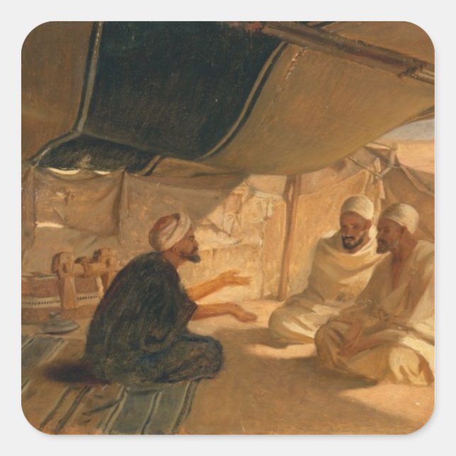 Arabs in the Desert, 1871 Square Sticker (Front)