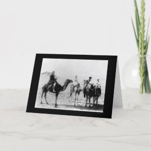 Arabs on Camels in the Sahara Desert 1914 Card