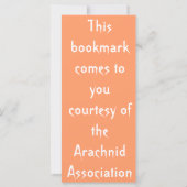 Arachnid Association Bookmark (Back)
