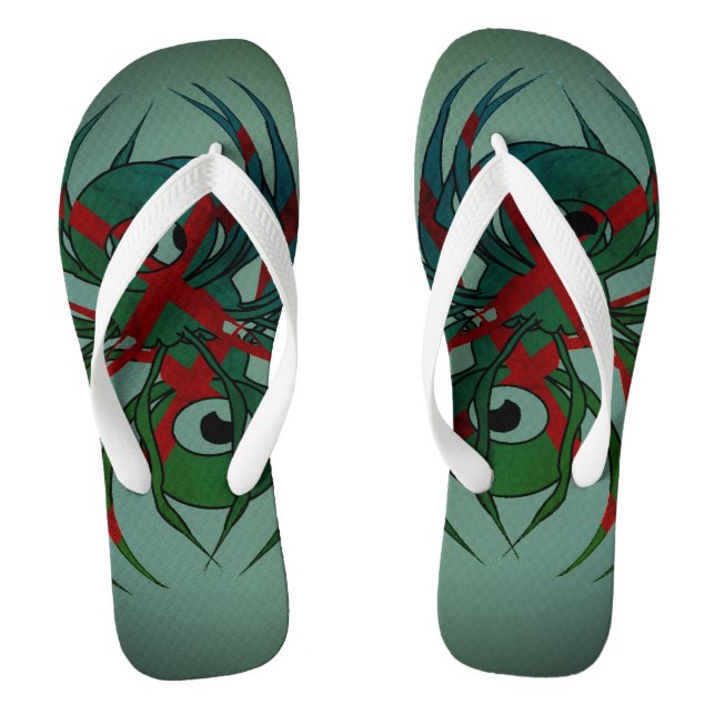 Arachnid of Despair Pair of Flip Flops (Footbed)