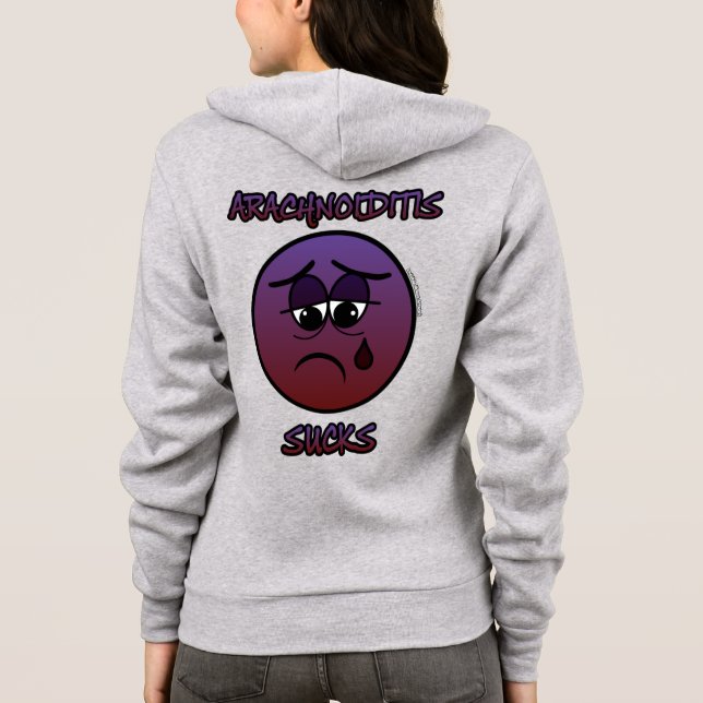 ARACHNOIDITIS SUCKS HOODIE (Back)