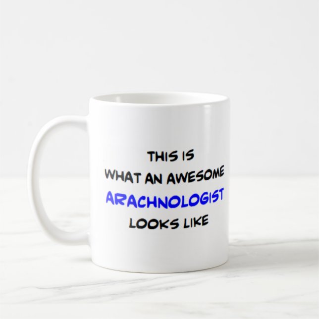 arachnologist, awesome coffee mug (Left)