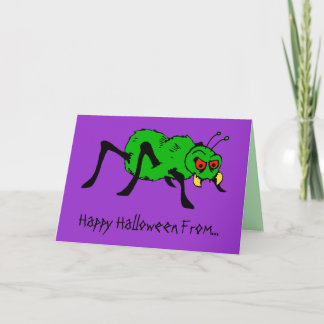 Arachnophilia Nightmare Funny Halloween Card