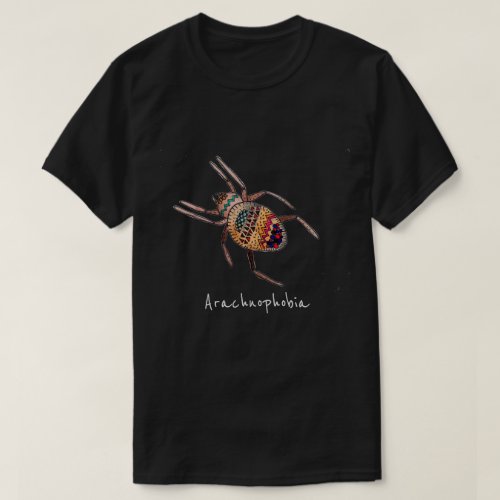 Arachnophobia spider slogan cute arachnid art T_Shirt