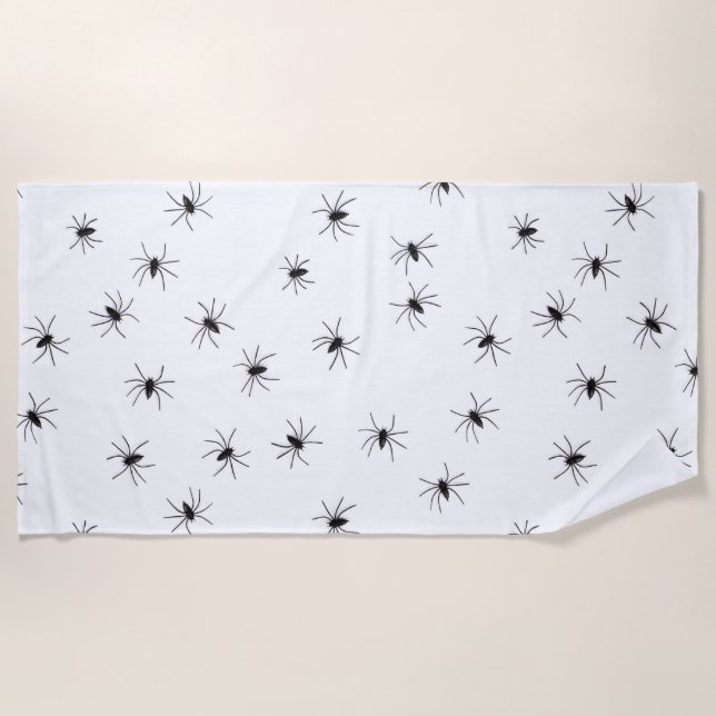 Arachnophobia (Spiders) (Creepy Crawly Insects) Beach Towel (Front)