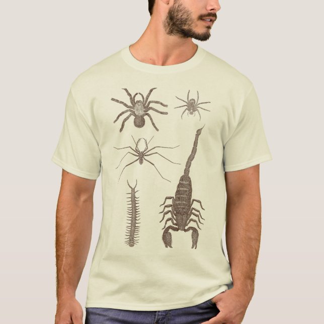 Arachnophobia! Spiders & Scorpions Front and Back! T-Shirt (Front)