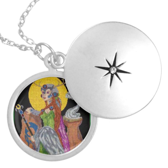 ARADIA PAGAN GODDESS LOCKET NECKLACE (Front)