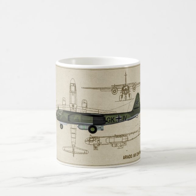 Arado-Flugzeugwerke-Arado-Ar234B2 Coffee Mug (Center)
