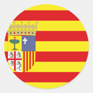 Aragon Flag Classic Round Sticker