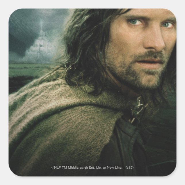 Aragorn Close Up Square Sticker (Front)