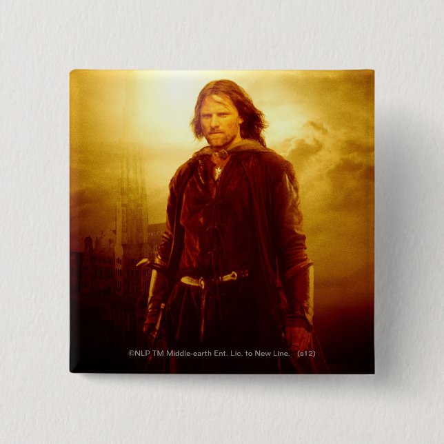 Aragorn Glowing Pinback Button (Front)