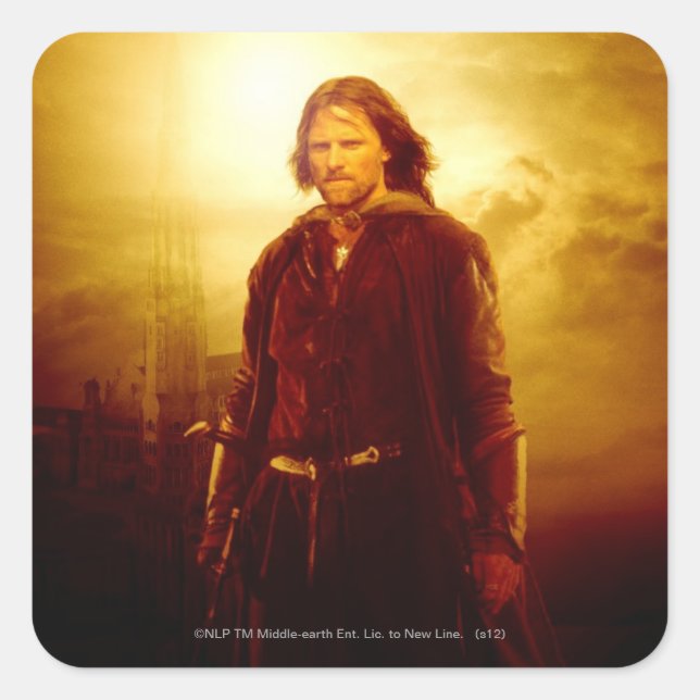 Aragorn Glowing Square Sticker (Front)