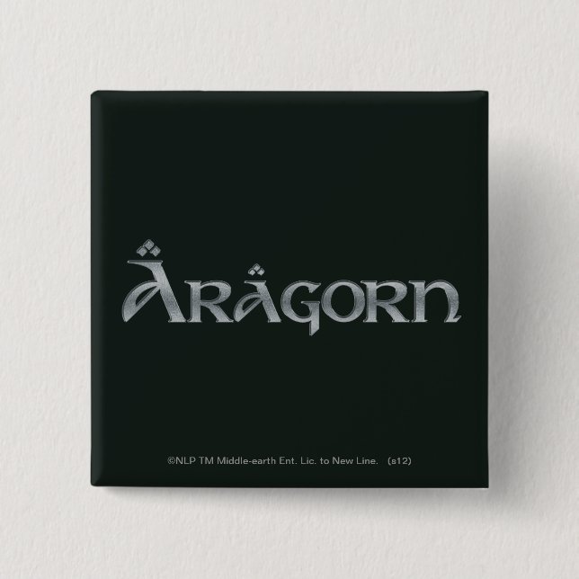 Aragorn logo pinback button (Front)
