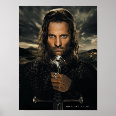 Aragorn Sword Down Poster
