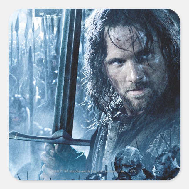 Aragorn Versus Orcs Square Sticker (Front)