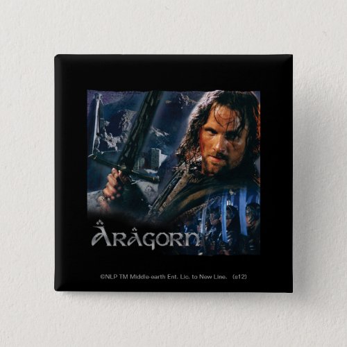 Aragorn With Army Pinback Button