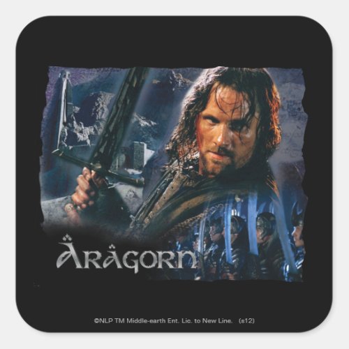 Aragorn With Army Square Sticker