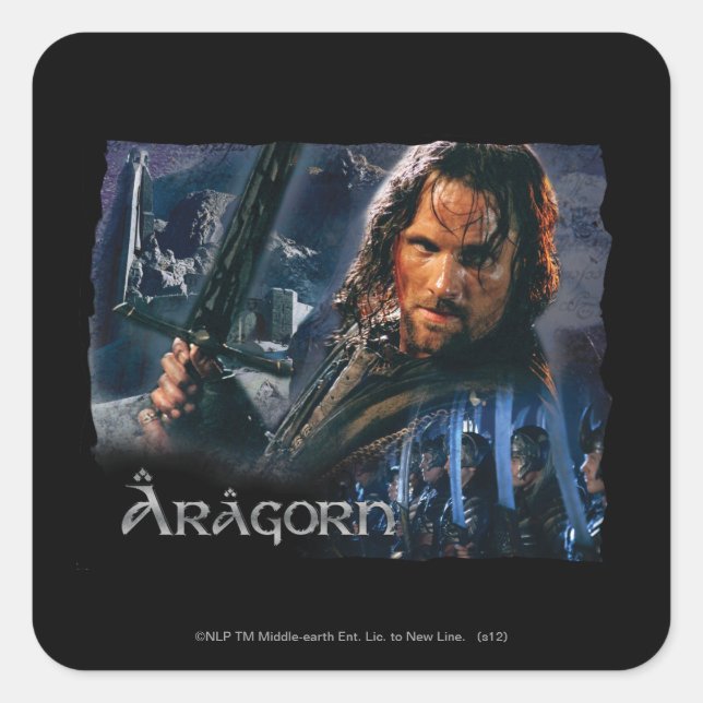 Aragorn With Army Square Sticker (Front)