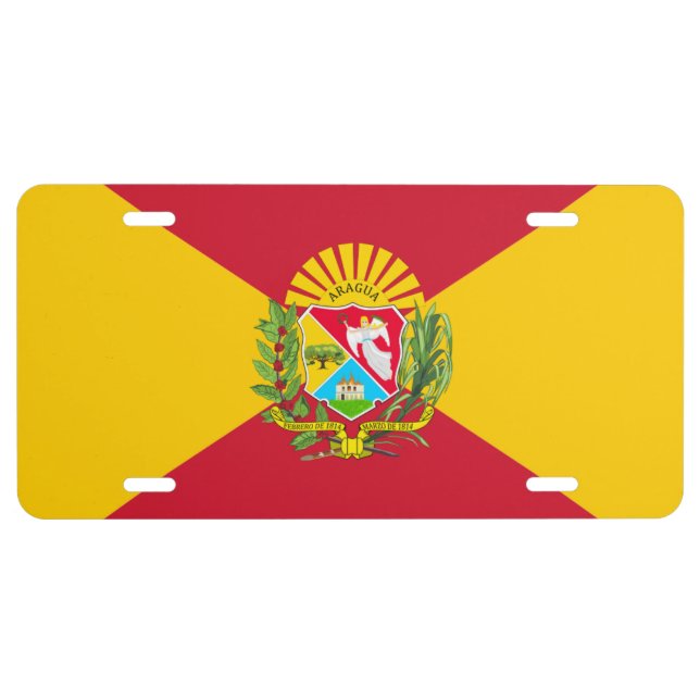 Aragua State Flag - VENEZUELA License Plate (Front)