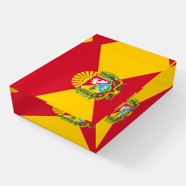 Aragua State Flag - VENEZUELA Paperweight (Angled)
