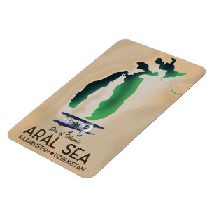 Aral Sea Travel poster map Magnet