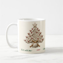 Aran Cable Knit Christmas Tree, Personalized