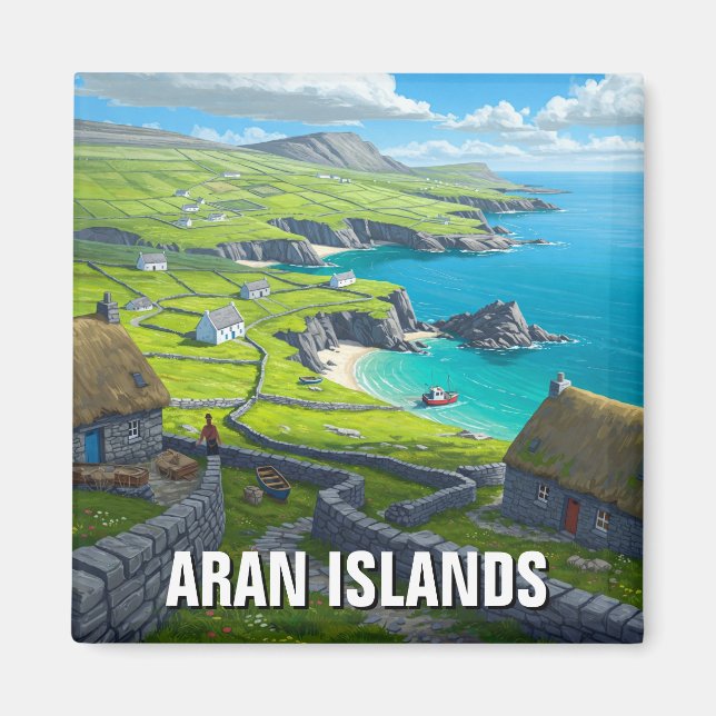 Aran Islands Ireland Travel Magnet (Front)
