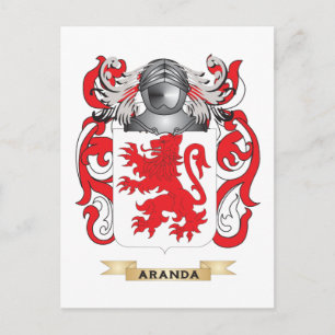 Aranda Coat of Arms (Family Crest) Postcard
