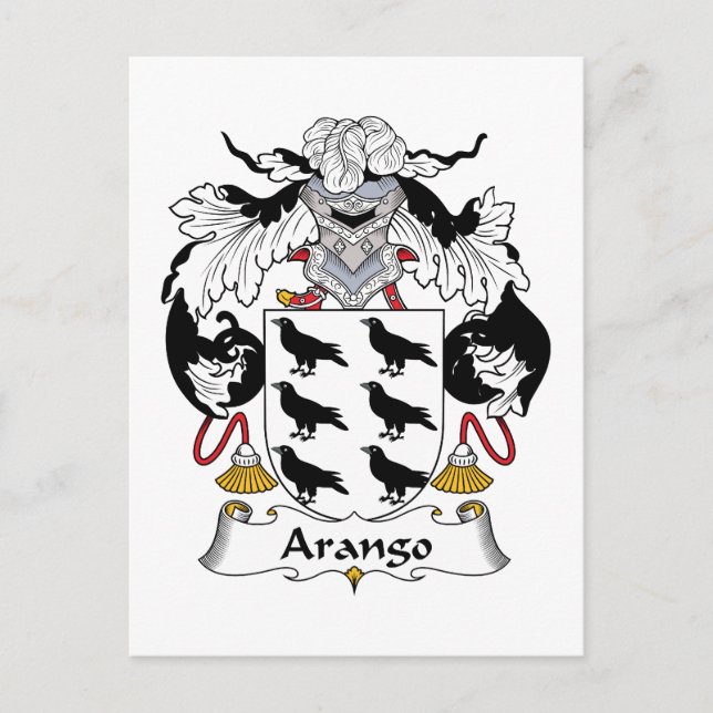 Arango Family Crest Postcard (Front)
