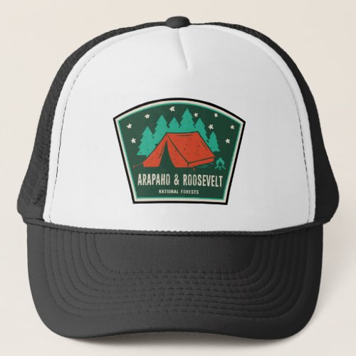 Arapaho And Roosevelt National Forests Camping Trucker Hat