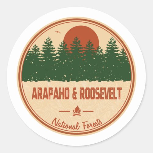 Arapaho And Roosevelt National Forests Classic Round Sticker