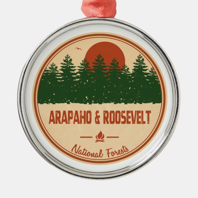 Arapaho And Roosevelt National Forests Metal Ornament (Front)