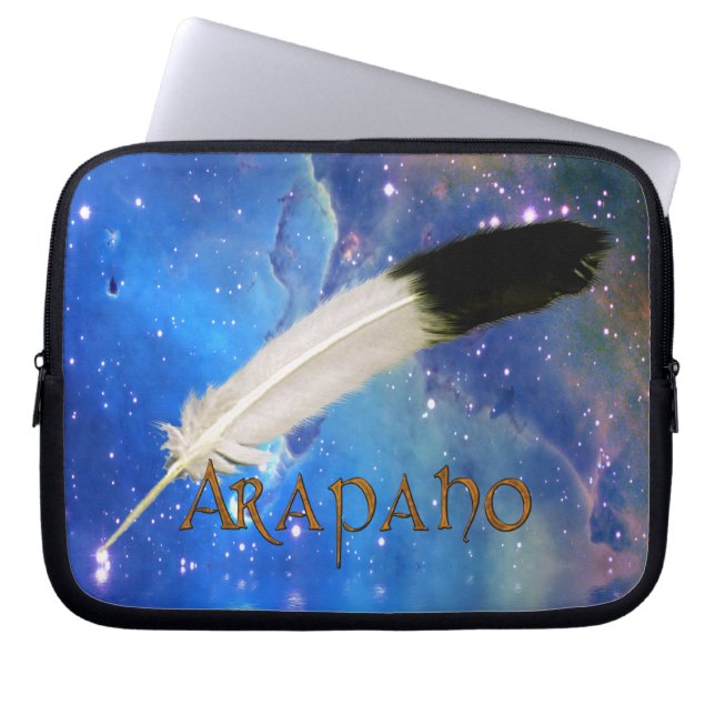 ARAPAHO Nation & Feather Outer-Space Laptop Sleeve (Front)