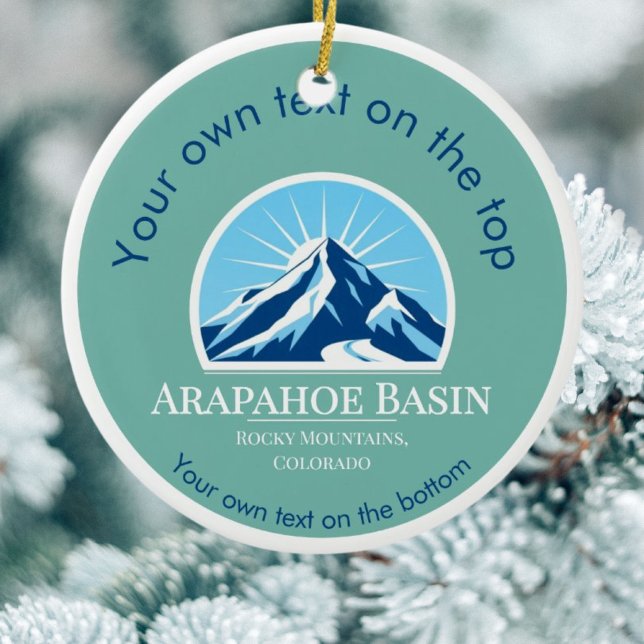 Arapahoe Basin Colorado ski christmas  Ceramic Ornament (Creator Uploaded)